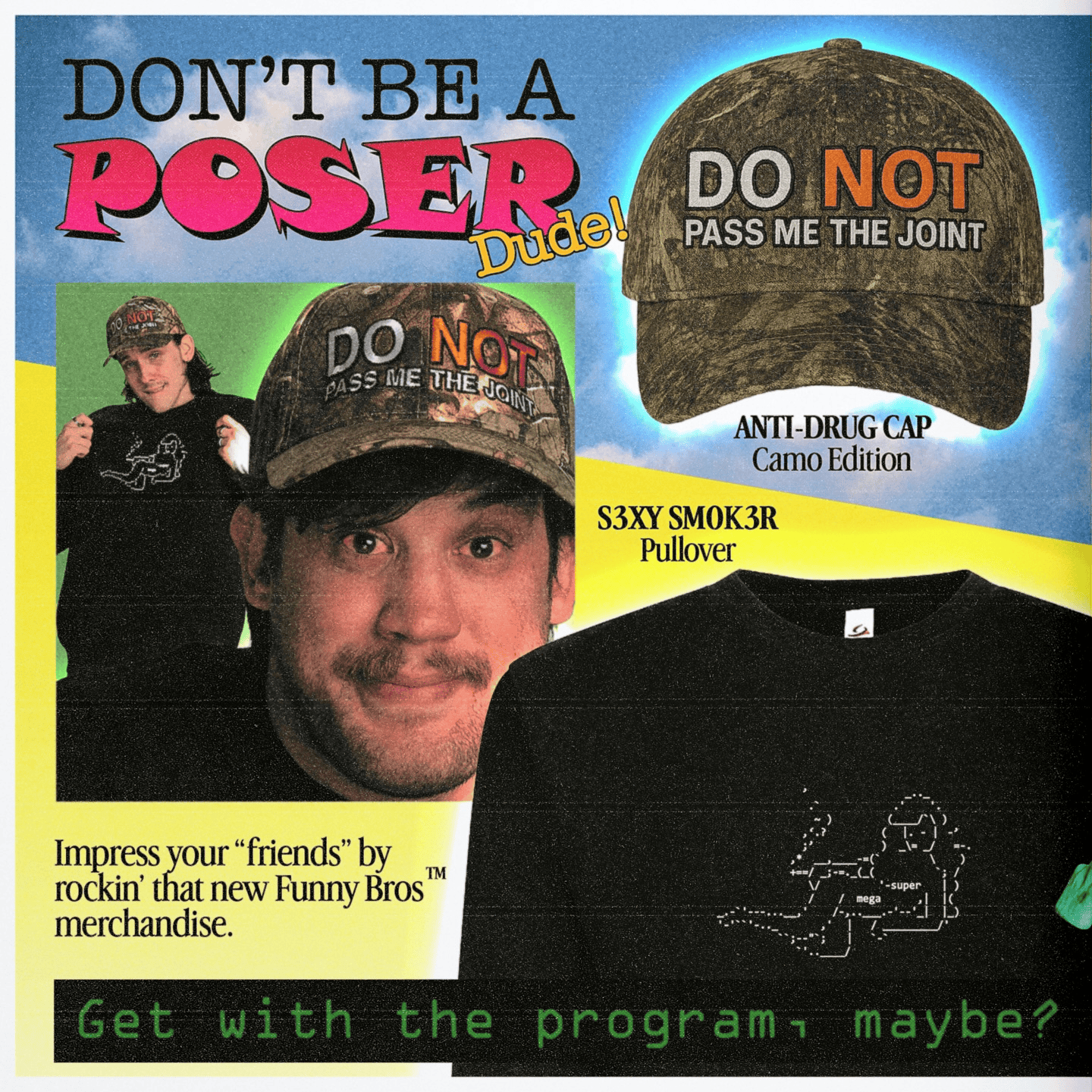 Supermega Merch Camo Anti-Drug Hat Do Not Pass Me The Joint Embroidered Hat Gifts For Dad-1
