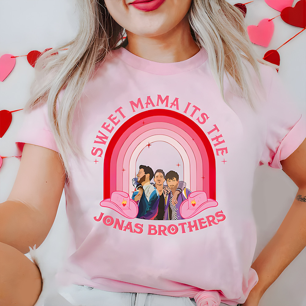 Sweet Mama It's The Jonas Brothers Shirt Pink Funny Jonas Brothers Fan Merch Gifts-1