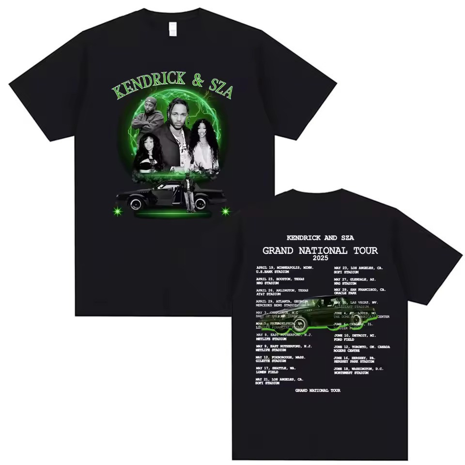 Sza And Kendrick Tour Merch T-Shirt 2025 SZA Kendrick GNX Grand National Tour Merch Apparel-1
