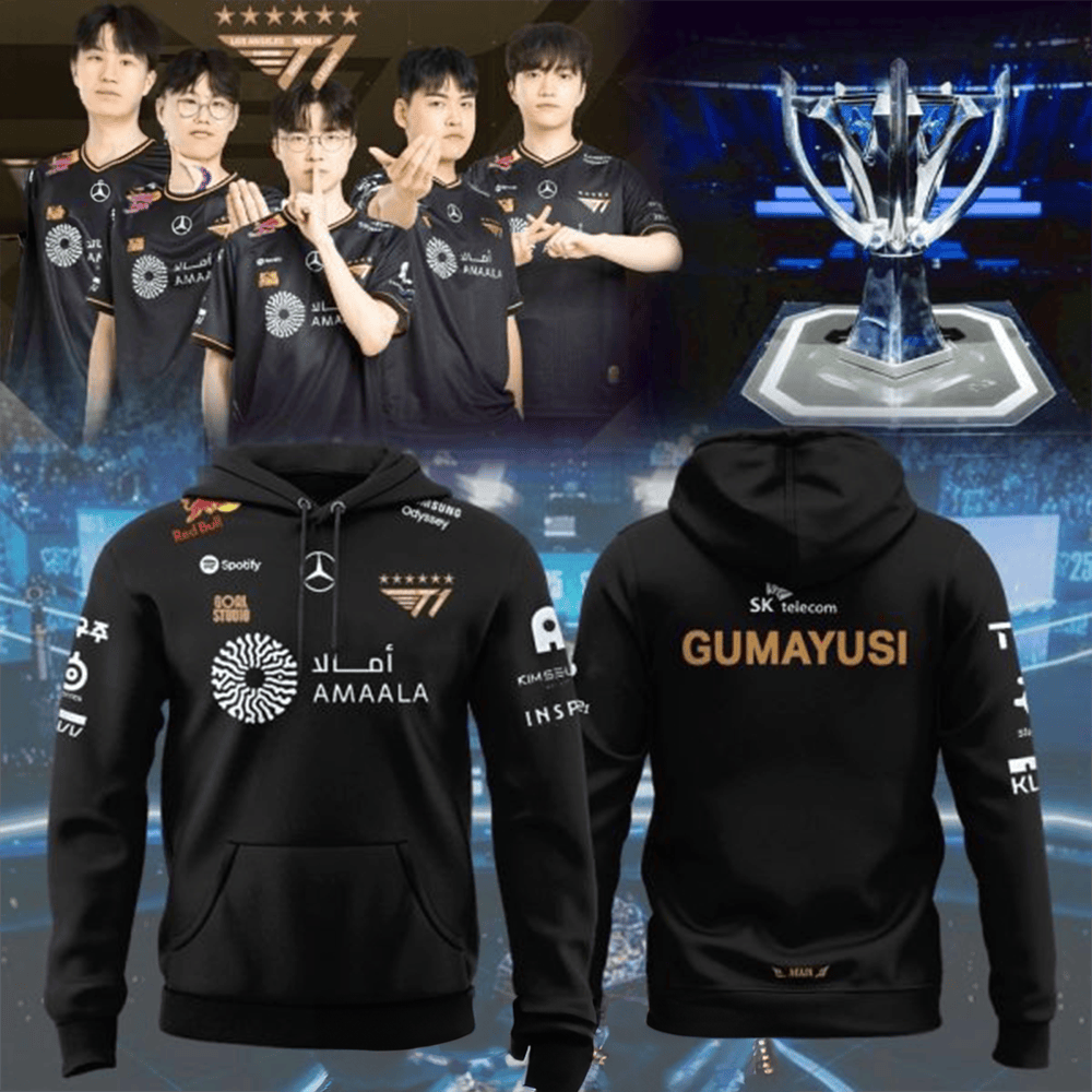 T1 Gumayusi Champions 2025 Hoodie League Of Legends World Champions Merch T1 Fans Gifts-1 T1 Gumayusi Champions 2025 Hoodie League Of Legends World Champions Merch T1 Fans Gifts-1
