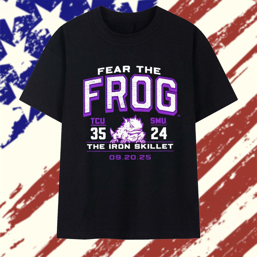 TCU Horned Frogs Fear The Frog The Iron Skillet T-Shirt TCU Horned Frogs Merch Fan Gifts-1