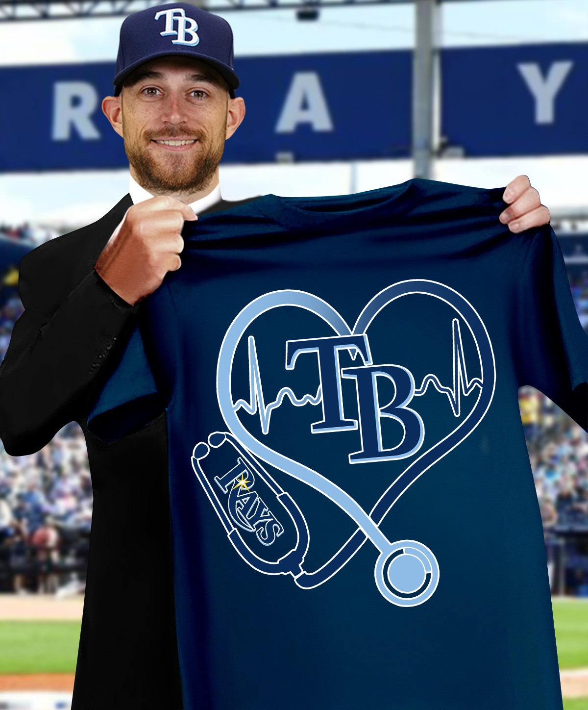 Tampa Bay Rays Nurses Night T-Shirt Honor Nurses Baseball Lovers Gifts For Fans-1