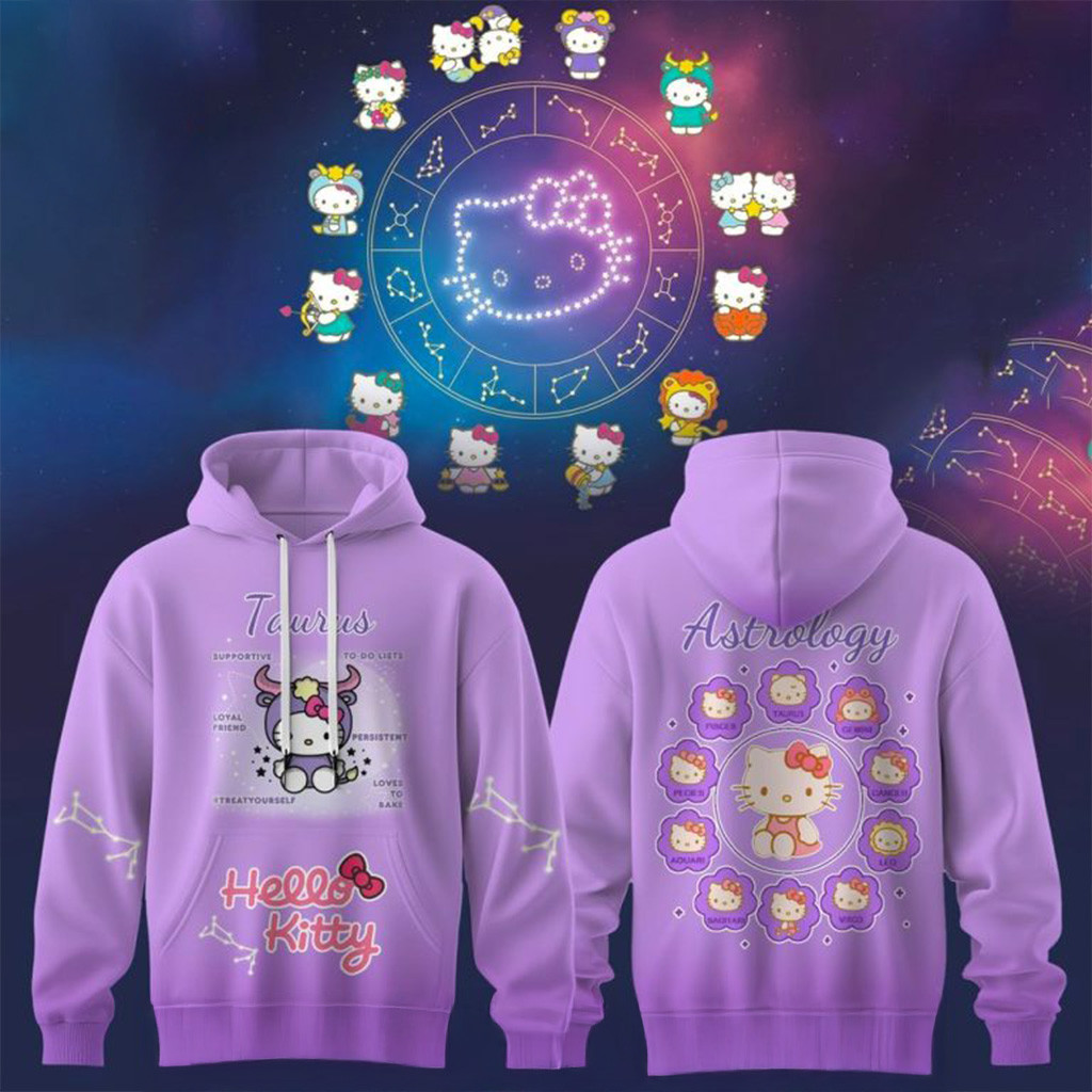 Taurus Vibes Hello Kitty Edition Hoodie Fan Merch Best Christmas Gifts For Her-1 Taurus Vibes Hello Kitty Edition Hoodie Fan Merch Best Christmas Gifts For Her-1