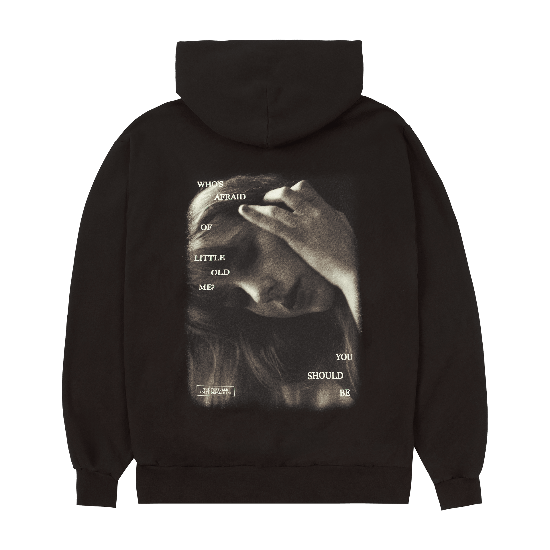 Taylor Swift Merch Hoodie Who's Afraid Of Little Old Me Dark Brown Taylor Nation Merch-1
