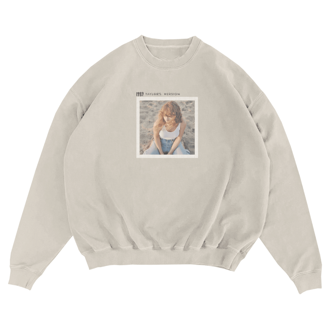 Taylor Swift Merch Sweatshirt 1989 Taylor's Version Beige Crewneck Gifts For Fans-1