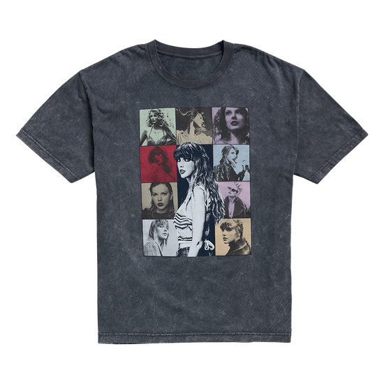 Taylor Swift Merch T-Shirt Taylor Swift The Eras International Tour Mineral Wash Gray Tee-1
