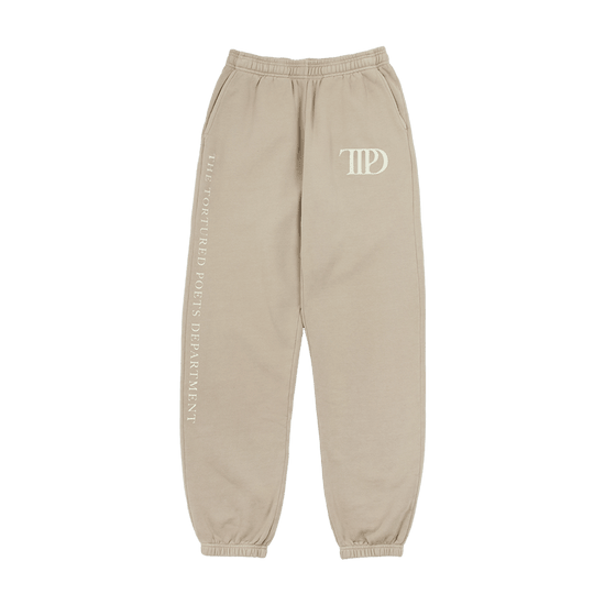 Taylor Swift Merch The Tortured Poets Department Beige Sweatpants Swiftie Merch Gifts-1