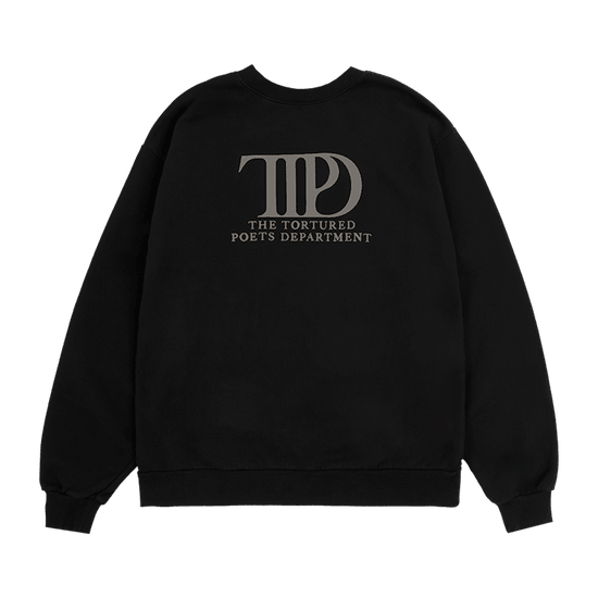 Taylor Swift Merch The Tortured Poets Department Black Crewneck Sweatshirt Unique Gifts-1 Taylor Swift Merch The Tortured Poets Department Black Crewneck Sweatshirt Unique Gifts-1