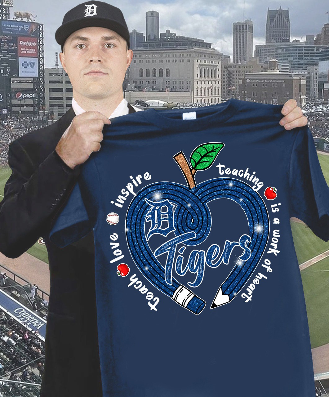 Teach Love Inspire Auburn Tigers Shirt Honor Teachers Day Gifts For Auburn Fans For Him Her-1