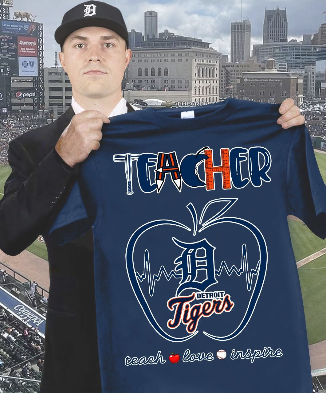 Teach Love Inspire Auburn Tigers Teachers Shirt Honor Teachers Day Gifts For Auburn Fans-1