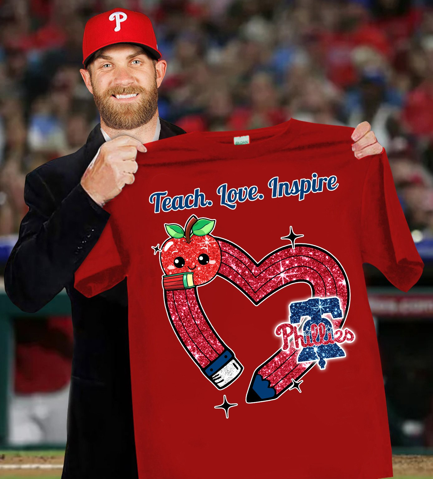 Teach Lover Inspired Philadelphia Phillies Teachers Shirt Honor Teacher Phillies Fan Gifts-1