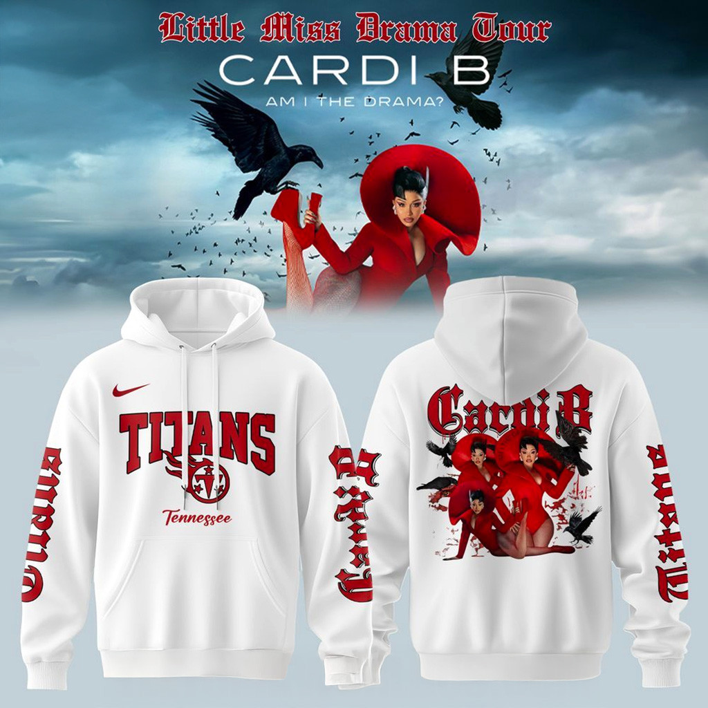 Tennessee Titans x Cardi B Little Miss Drama Tour 2026 Hoodie Titans Merch Xmas Gifts For Her-1