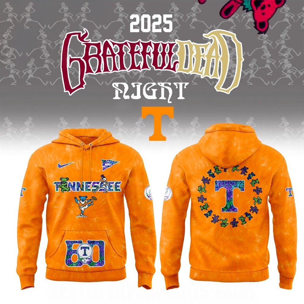 Tennessee Volunteers Grateful Dead 60th Anniversary Hoodie Volunteers Merch Gifts For Son-1