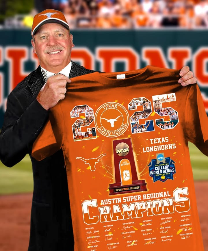 Texas Longhorns Autism Super Regional Champions 2025 T-Shirt Football Fan Merch Gifts-1