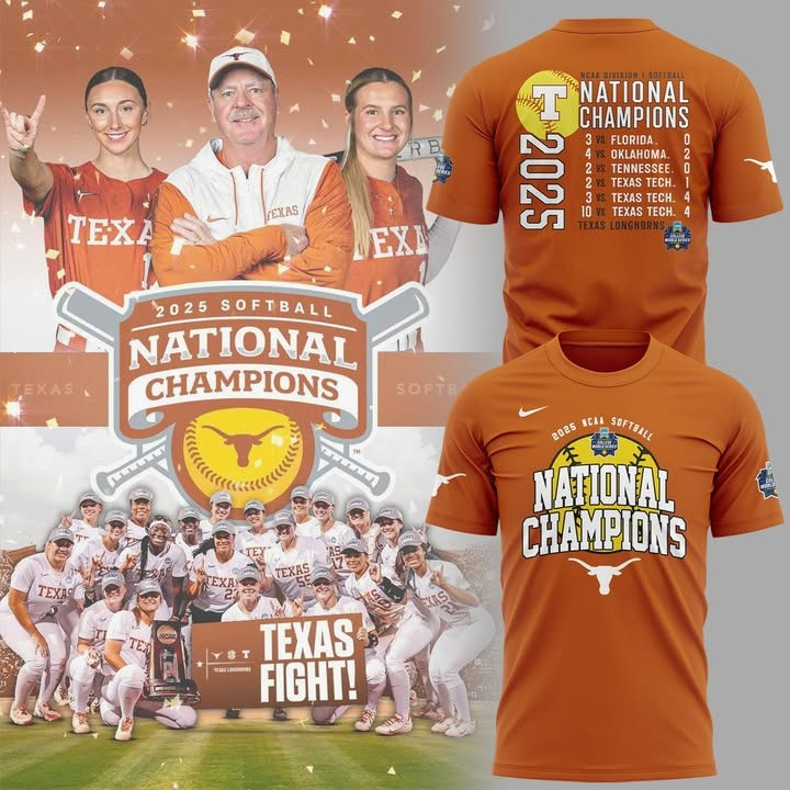Texas Longhorns Softball NCAA National Champions 2025 T-Shirt Merch Best Gifts For Fans-1 Texas Longhorns Softball NCAA National Champions 2025 T-Shirt Merch Best Gifts For Fans-1