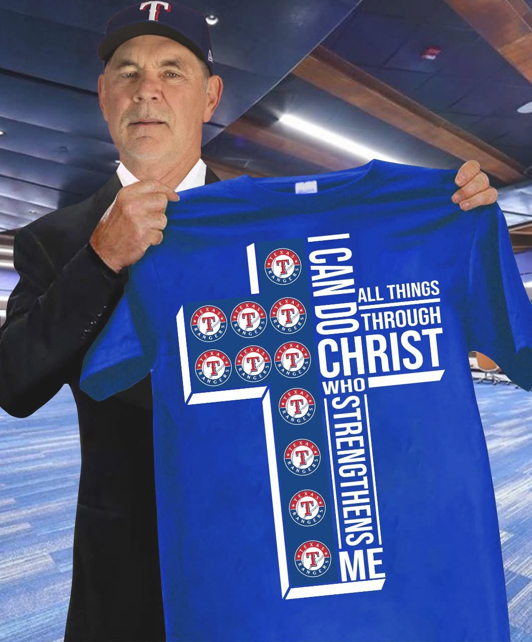 Texas Rangers Fath T-Shirt I Can Do All Things Through Christ Who Strengthens Me Fan Gifts-1