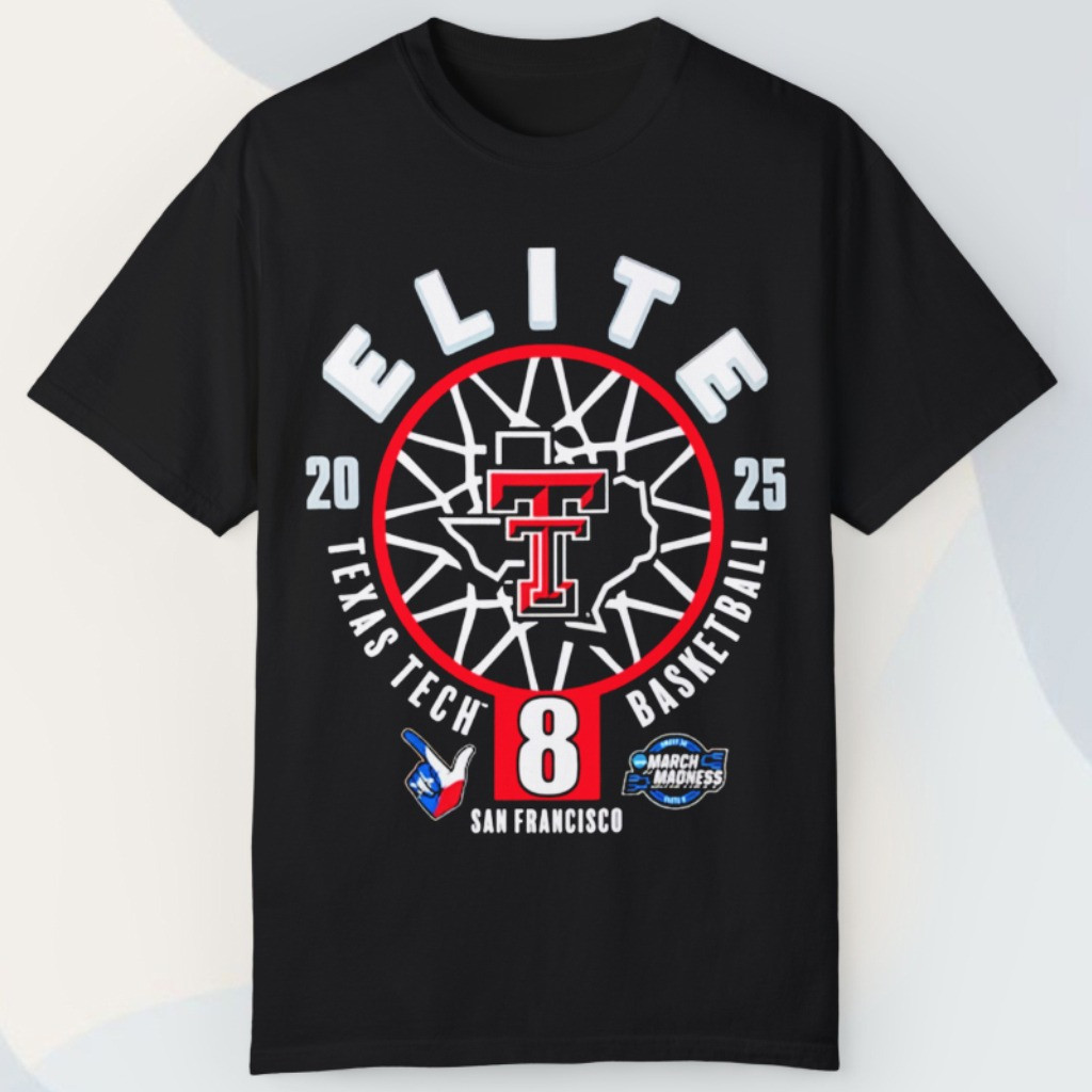 Texas Tech Elite 8 Eight Shirt 2025 NCAA Men's Baseball March Madness Merch Fan Gifts-1