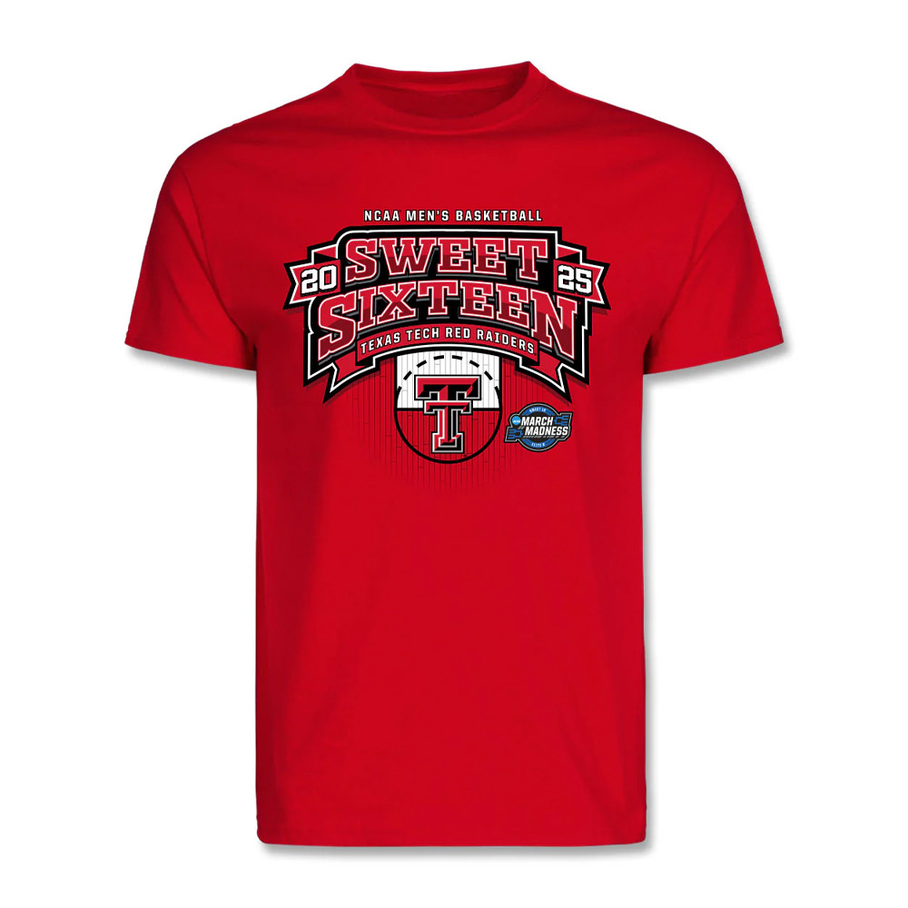 Texas Tech Elite 8 Eight Shirt Red Raiders 2025 NCAA Men's Basketball Sweet Sixteen Fan Merch-1