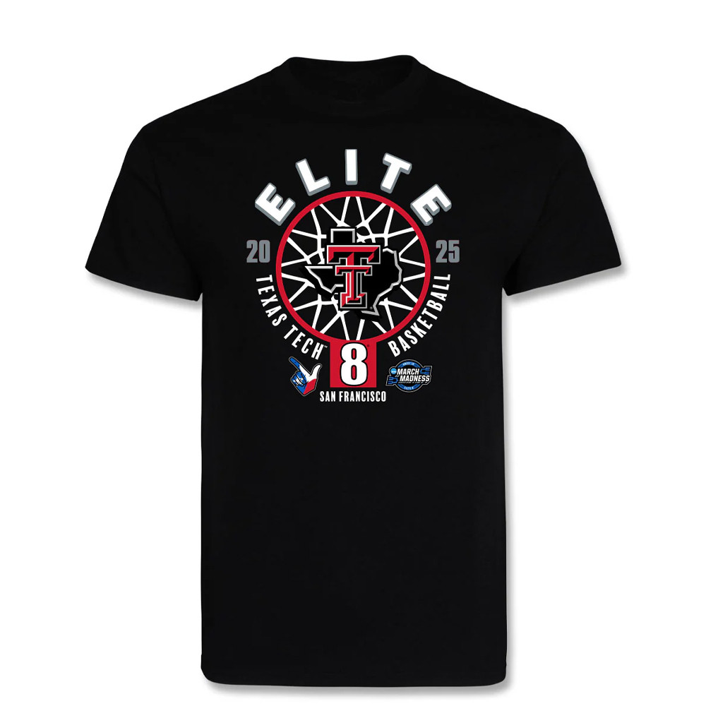 Texas Tech Elite 8 Eight T-Shirt 2025 NCAA Men's Basketball March Madness Merch Apparel-1
