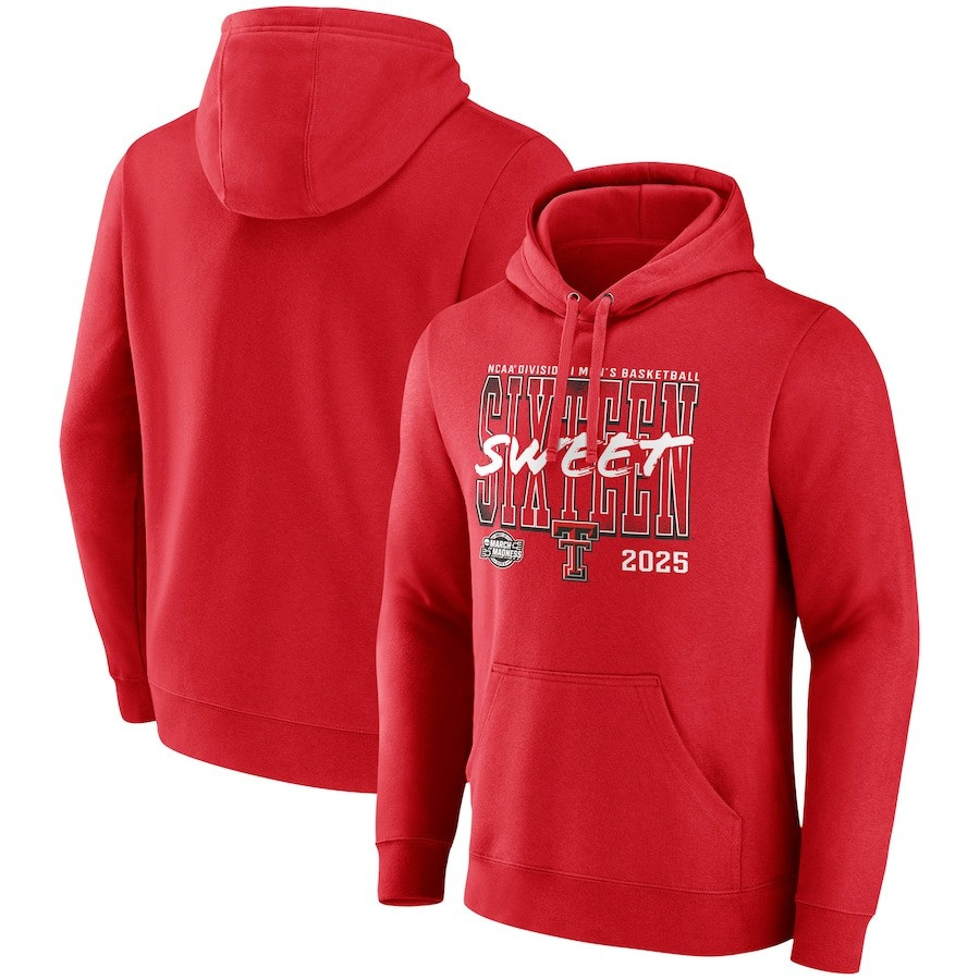 Texas Tech Elite 8 Hoodie Red Raiders 2025 NCAA Men's Basketball March Madness Sweet 16-1 Texas Tech Elite 8 Hoodie Red Raiders 2025 NCAA Men's Basketball March Madness Sweet 16-1