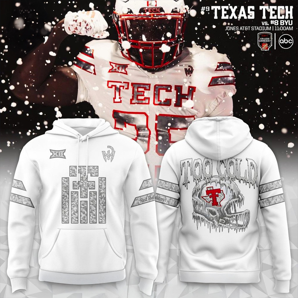 Texas Tech Football Too Cold Hoodie Raiders Merch Best Gifts For Football Fans-1