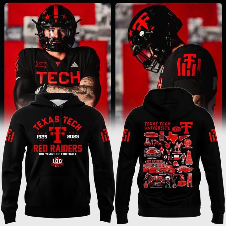 Texas Tech Red Raiders 100Th Anniversary Throwbacks Hoodie Football Uniforms Fan Merch-1 Texas Tech Red Raiders 100Th Anniversary Throwbacks Hoodie Football Uniforms Fan Merch-1