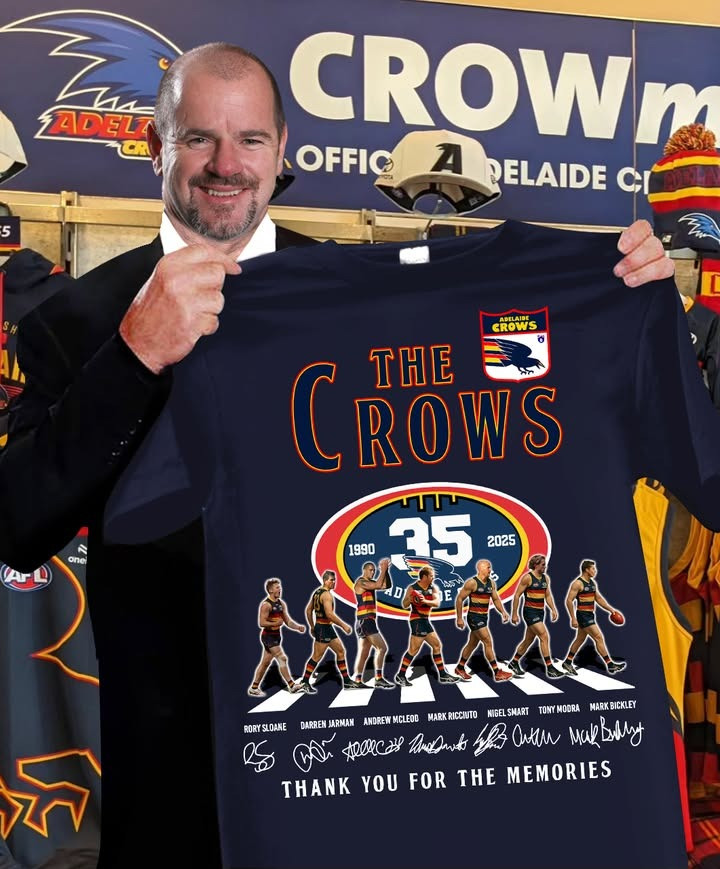 The Adelaide Crows 35th Anniversary 1990-2025 T-Shirt Thank You For The Memories Fan Gifts-1