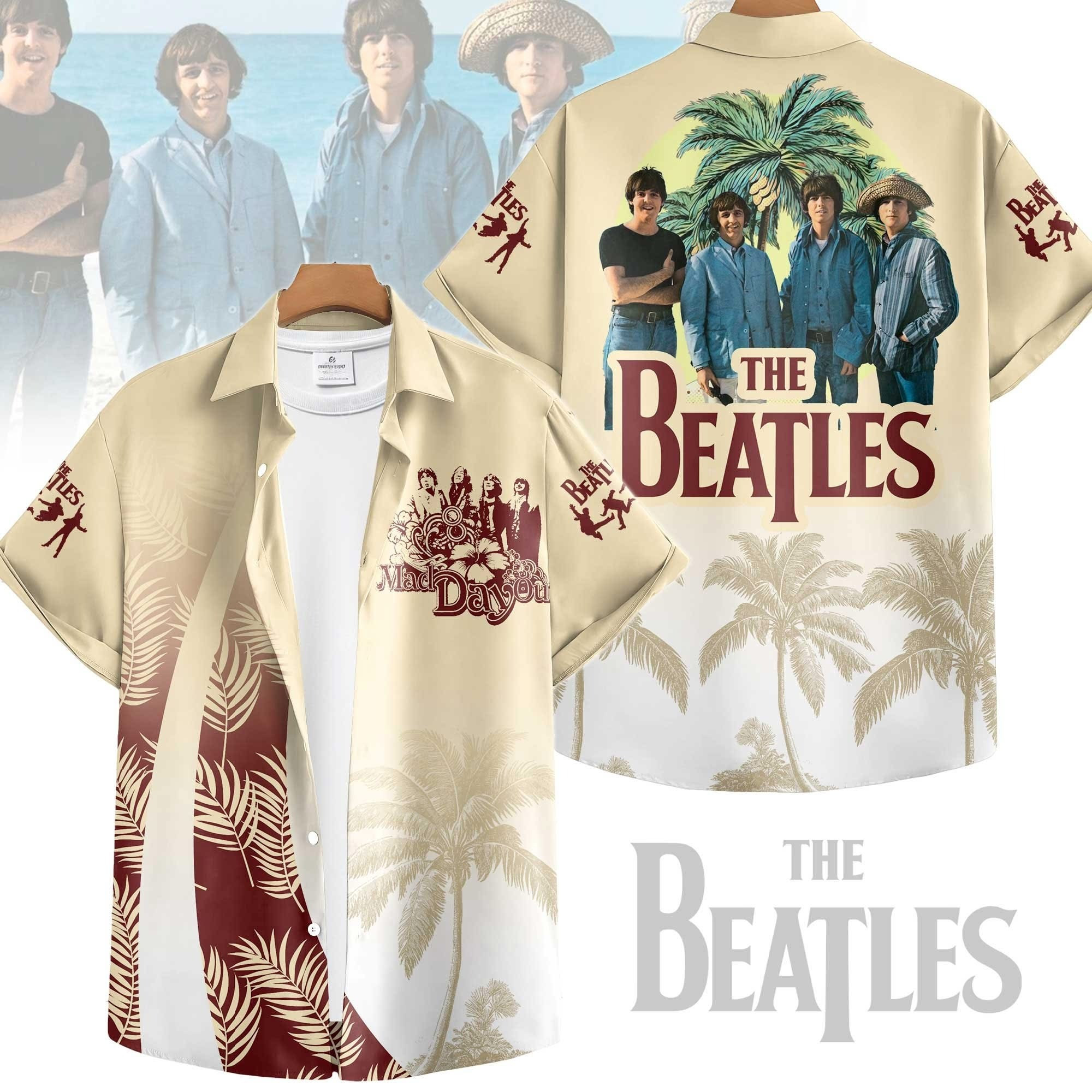 The Beatles Mad Day Out Hawaiian Shirt Vintage Aloha Shirt Gifts For Fans Father's Day-1