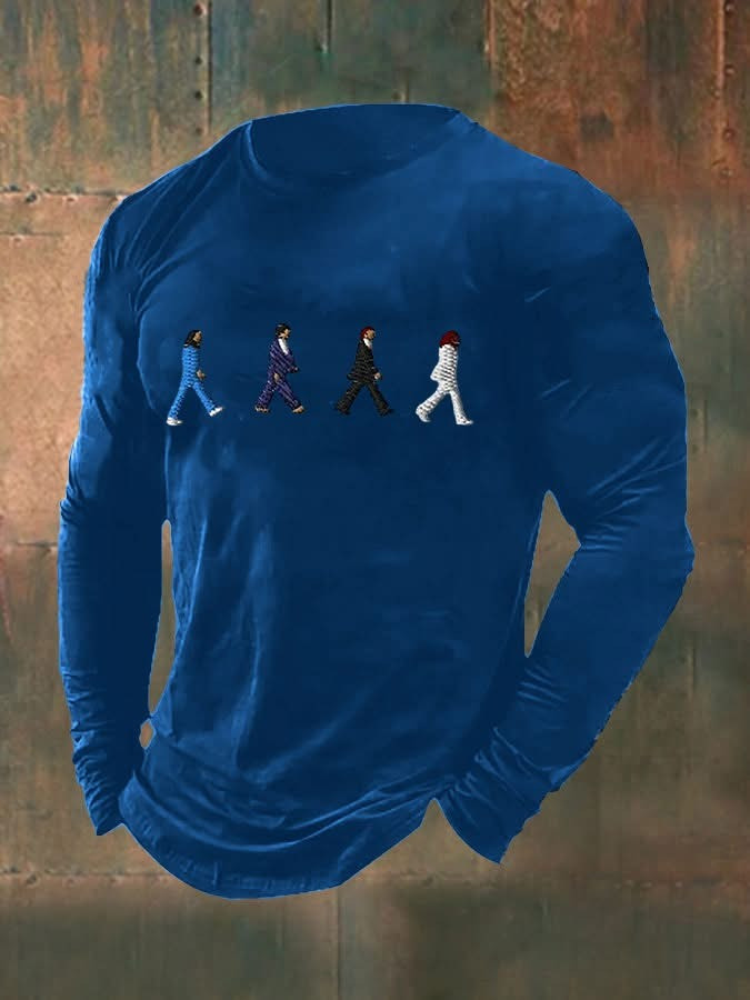 The Beatles On Abbey Road Long Sleeve Shirt Men's Gifts For The Beatles Fan For Him-1