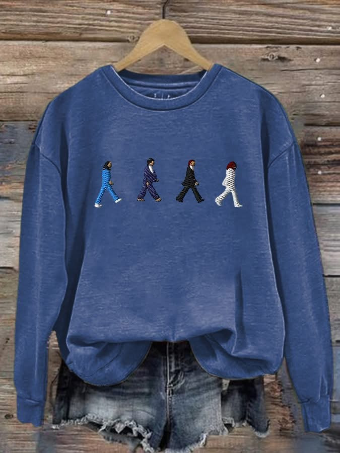 The Beatles On Abbey Road Sweatshirt Women's Gifts For The Beatles Lovers Fans For Her-1 The Beatles On Abbey Road Sweatshirt Women's Gifts For The Beatles Lovers Fans For Her-1