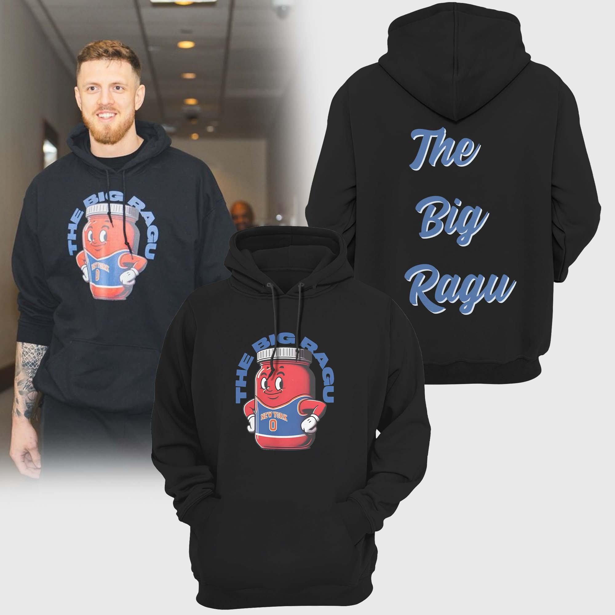 The Big Ragu New York Knicks Number 0 Hoodie Best Gifts For Knicks Fans Basketball Lovers-1