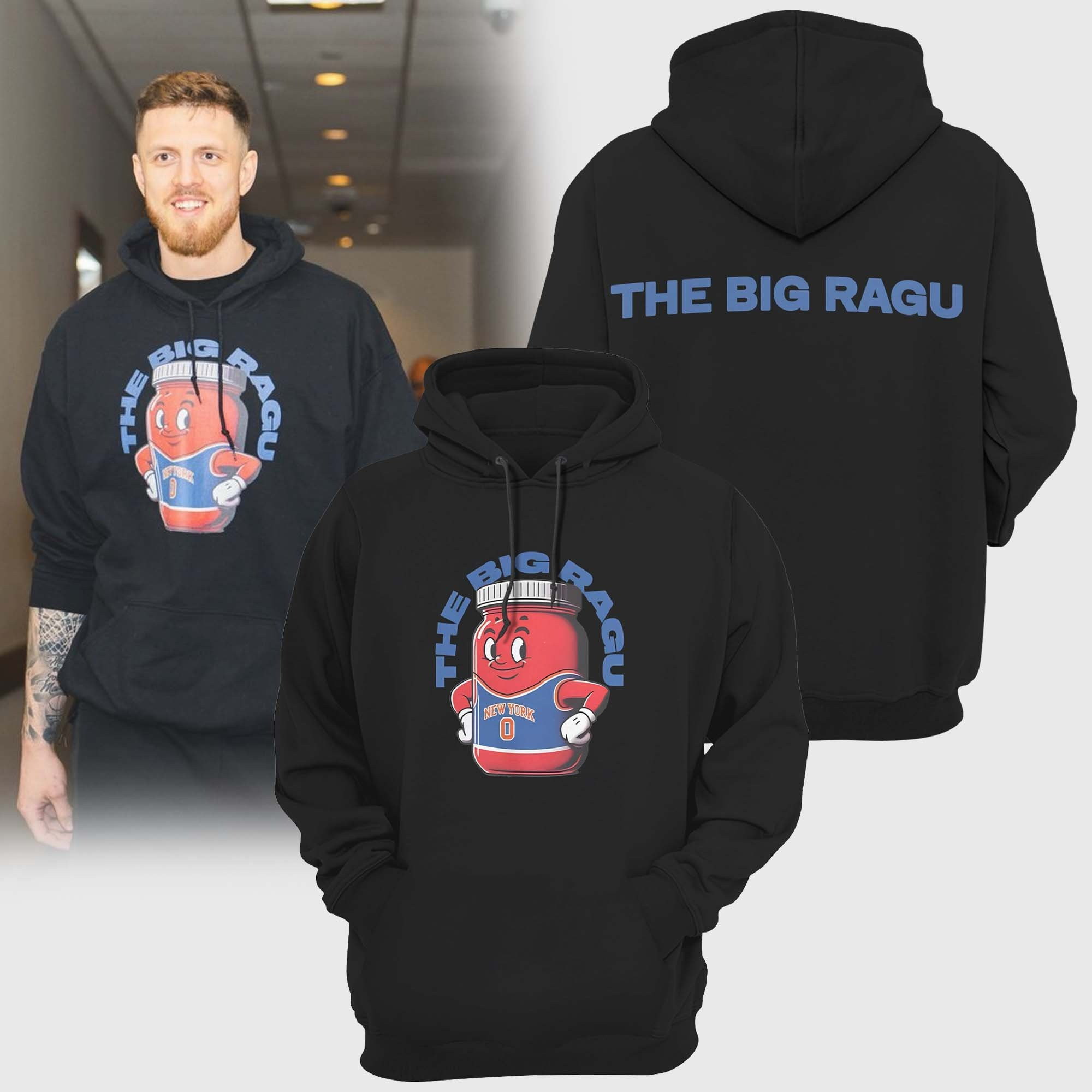 The Big Ragu New York Knicks Number 0 Hoodie Best Gifts For Knicks Fans For Him-1
