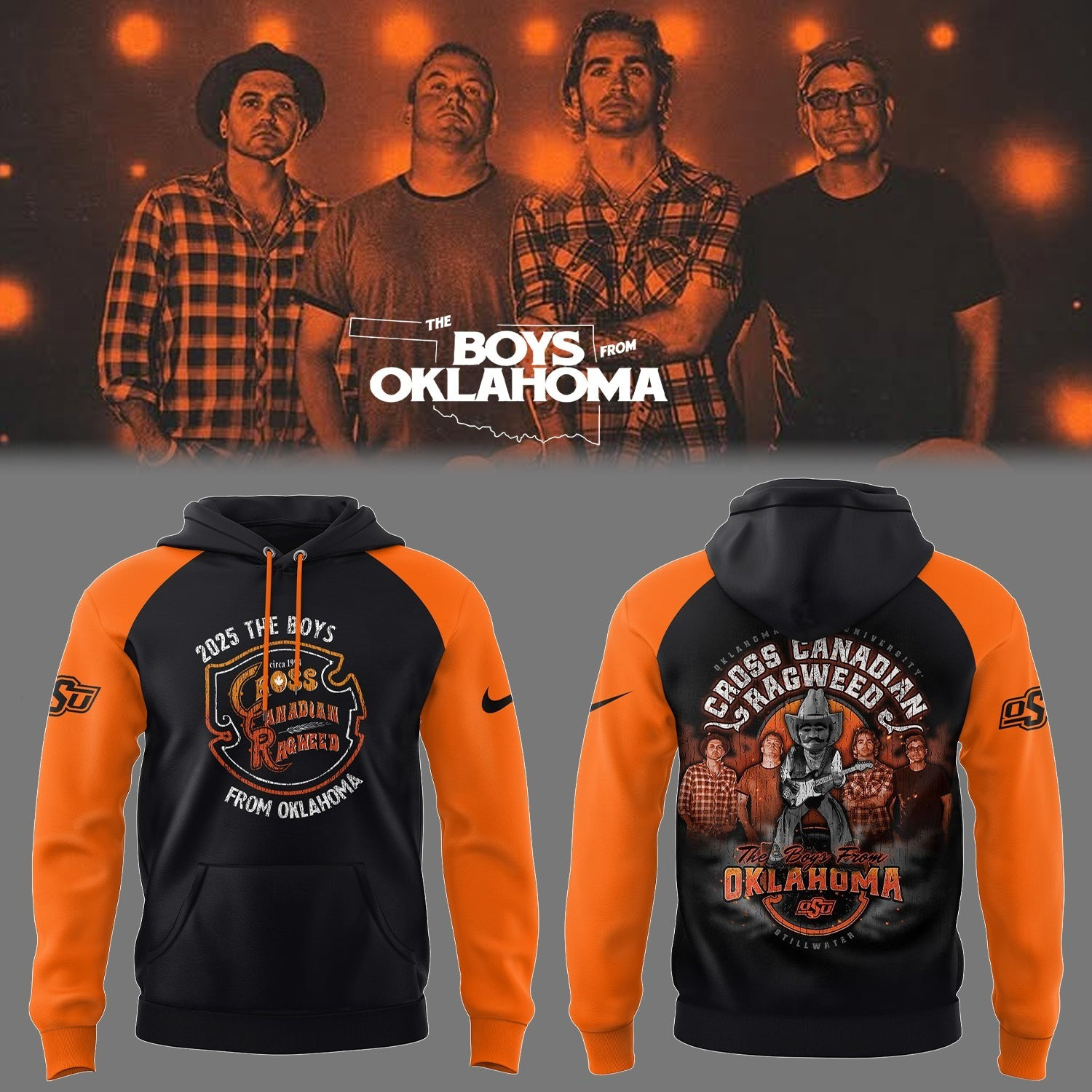 The Boys From Oklahoma Cowboys Hoodie OSU Cross Canadian Ragweed Fan Merch Gift Ideas-1