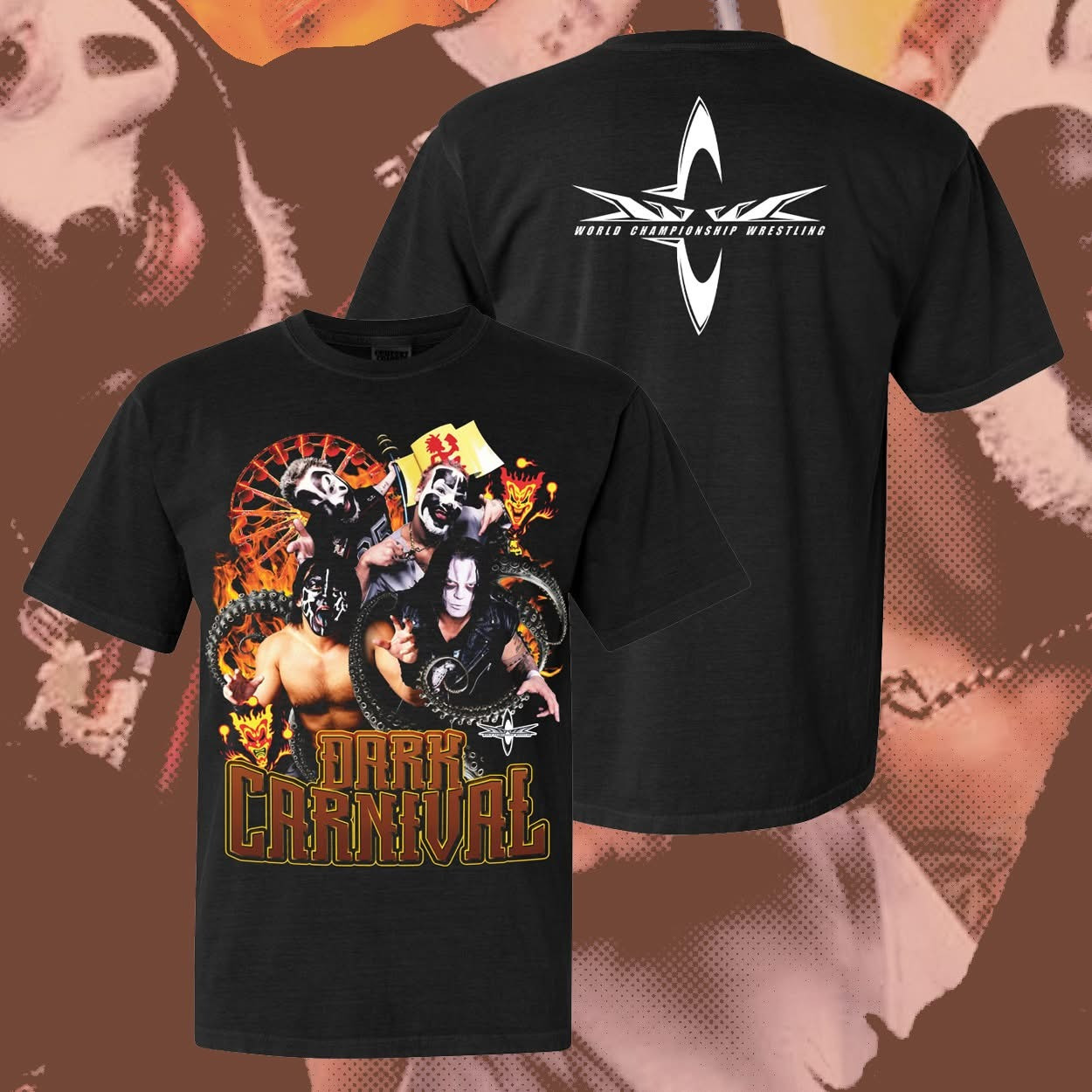 The Dark Carnival World Championship Wrestling T-Shirt ECW Insane Clown Posse Fan Merch-1 The Dark Carnival World Championship Wrestling T-Shirt ECW Insane Clown Posse Fan Merch-1