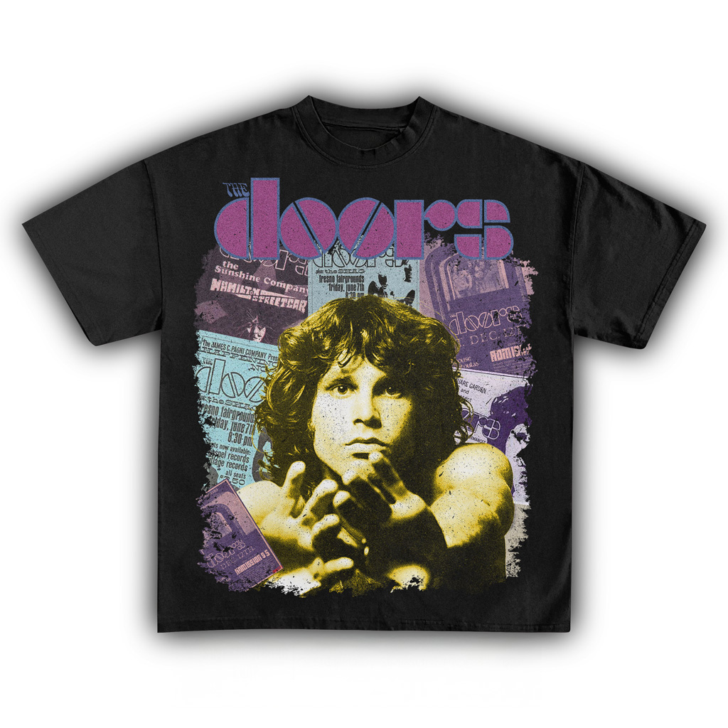 The Doors Vintage Black T-Shirt The Doors Merch Music Lover Gift Ideas For Him-1
