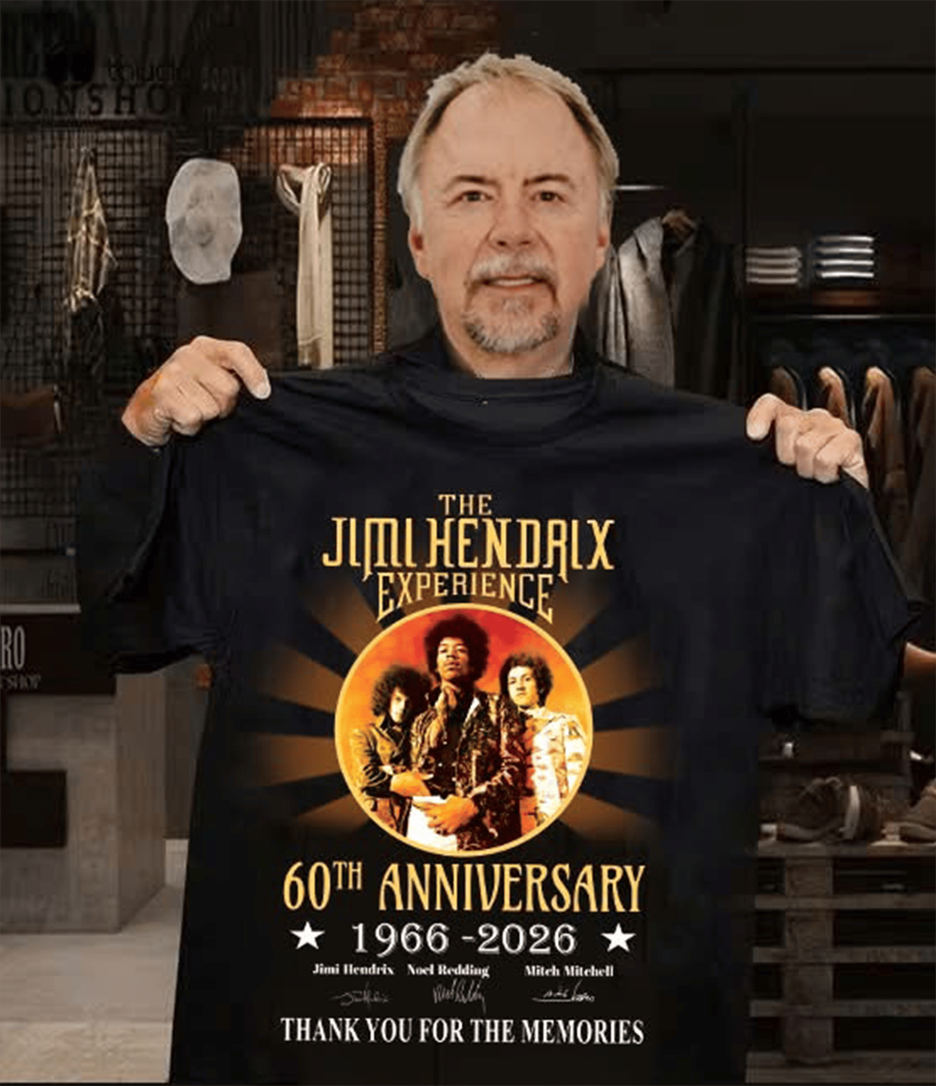 The Jimi Hendrix Experience 60Th Anniversary T-Shirt 1966 2026 Birthday The Jimi Hendrix Merch-1