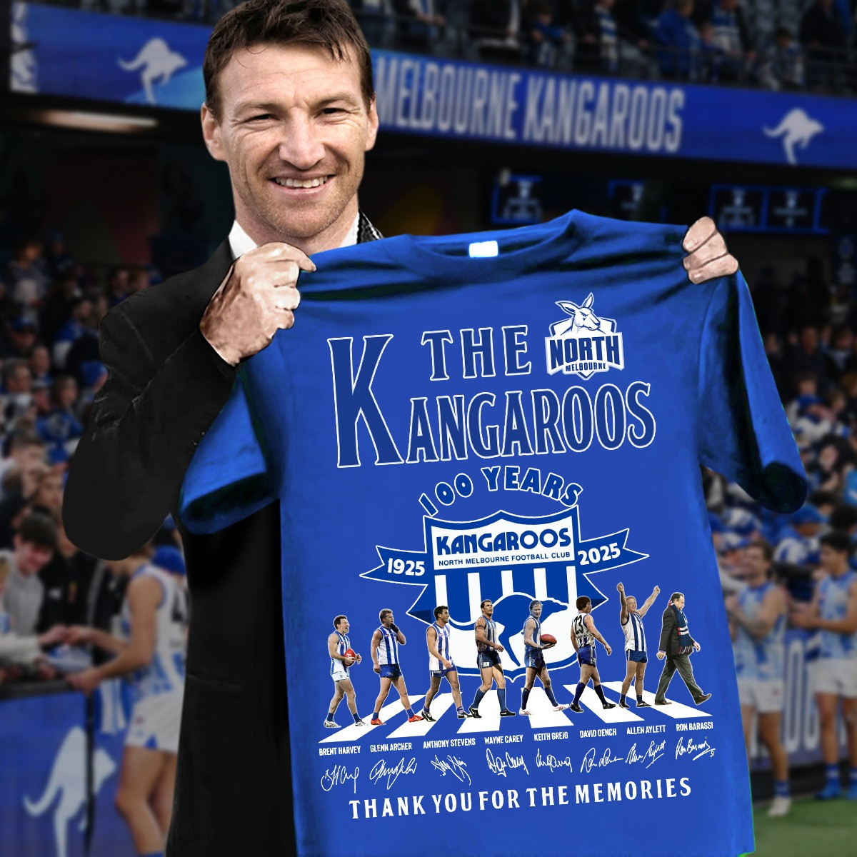 The Kangaroos North Melbourne 100 Anniversary Shirt 1925-2025 Thank You For The Memories-1
