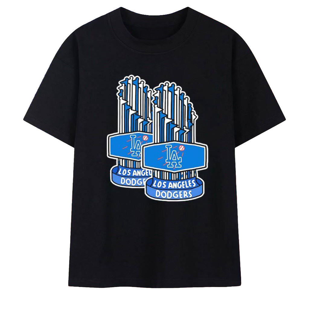 The Los Angeles Dodgers 2025 Back To Back World Series Champions Trophy Shirt Dodgers Merch-1