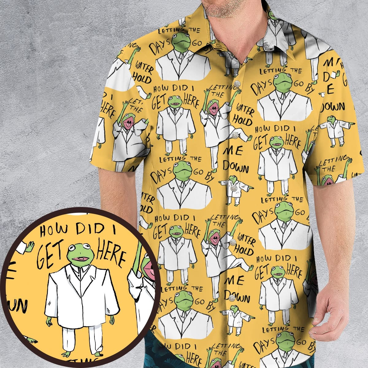 The Muppets Once In A Lifetime How Did I Get Here Hawaiian Shirt Funny Aloha Shirt Mens-1