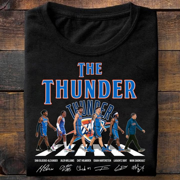 The Oklahoma City OKC Thunder Legends T-Shirt Signature OKC Thunder Fan Merch Gifts-1