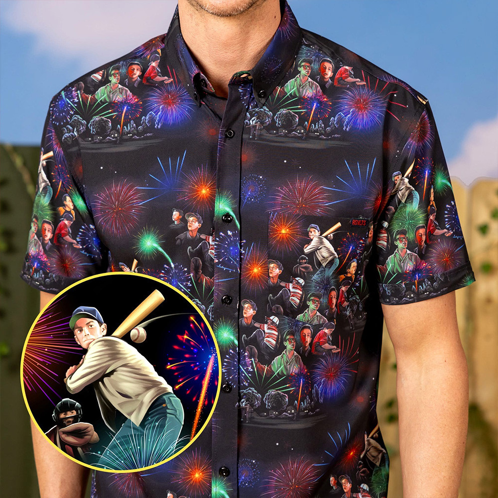 The Sandlot Night Game Hawaiian Shirt Sandlot Graphic Tee Button Down Shirt Gifts-1