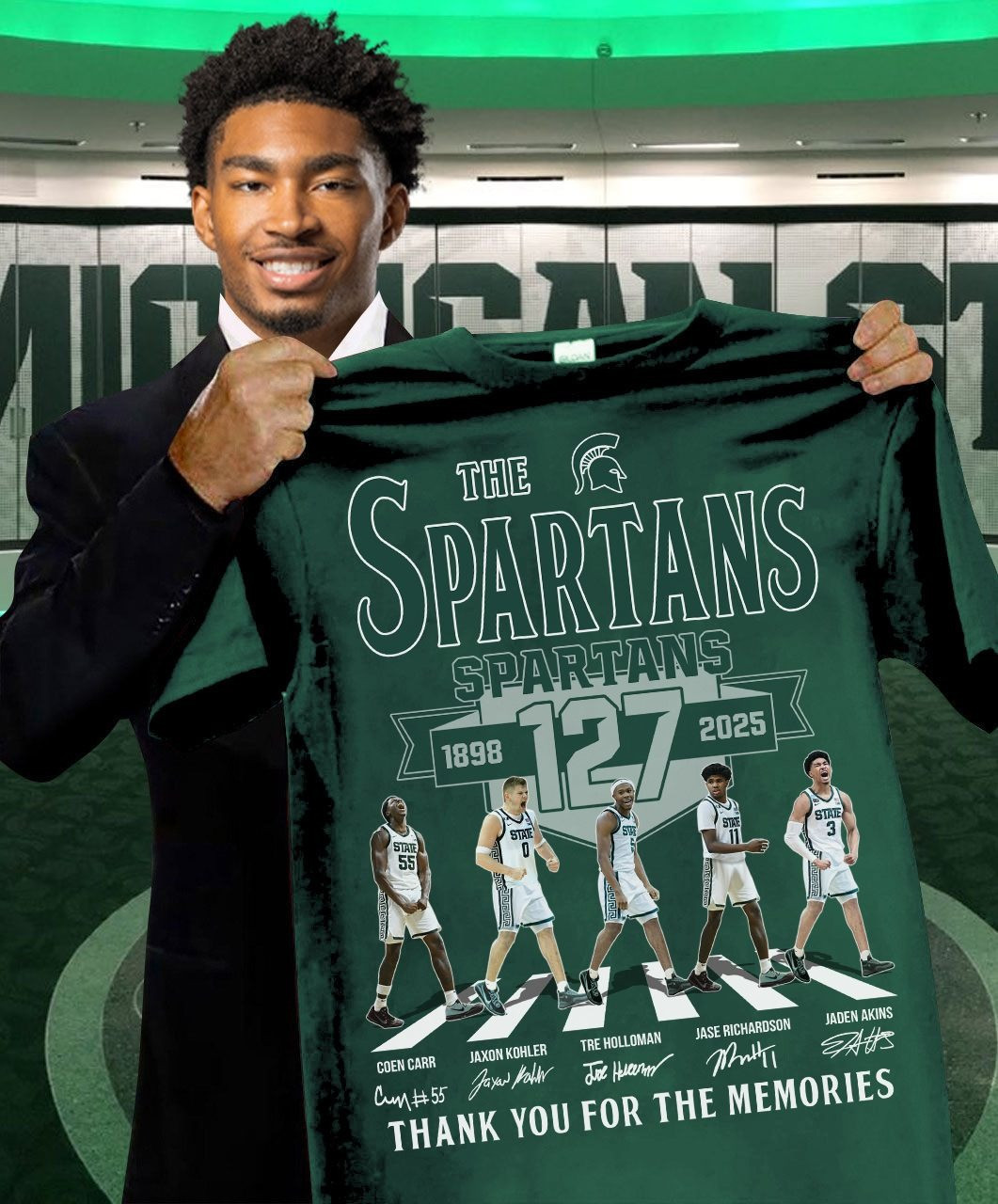The Spartans Michigan State 1989 2025 Shirt Thank You For The Memories Gifts For Fans-1