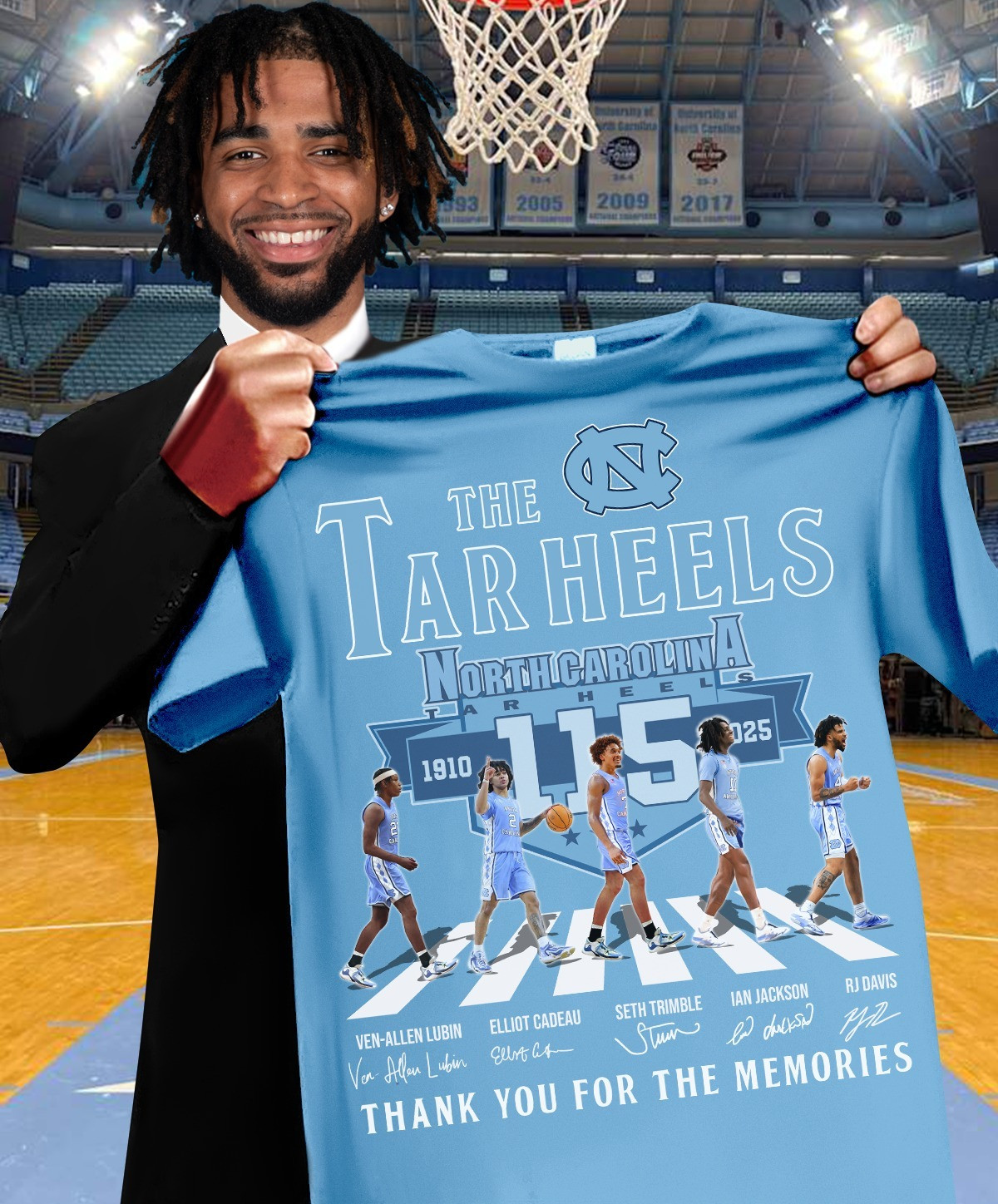 The Tar Heels North Carolina 1910 2025 T-Shirt Thank You For The Memories Gifts For Fans-1