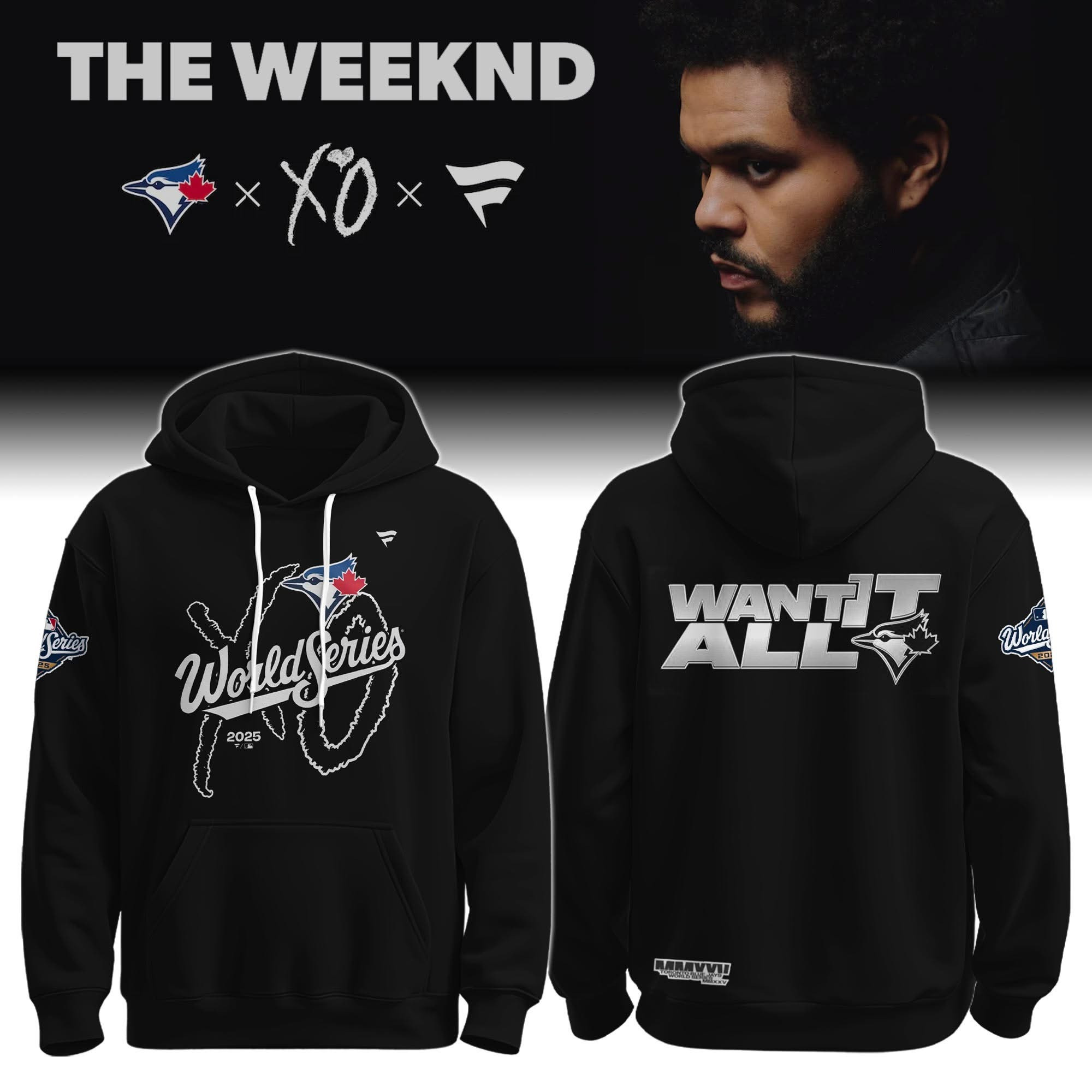 The Weeknd x Toronto Blue Jays World Series 2025 Hoodie Jays Merch Gifts For Fans-1