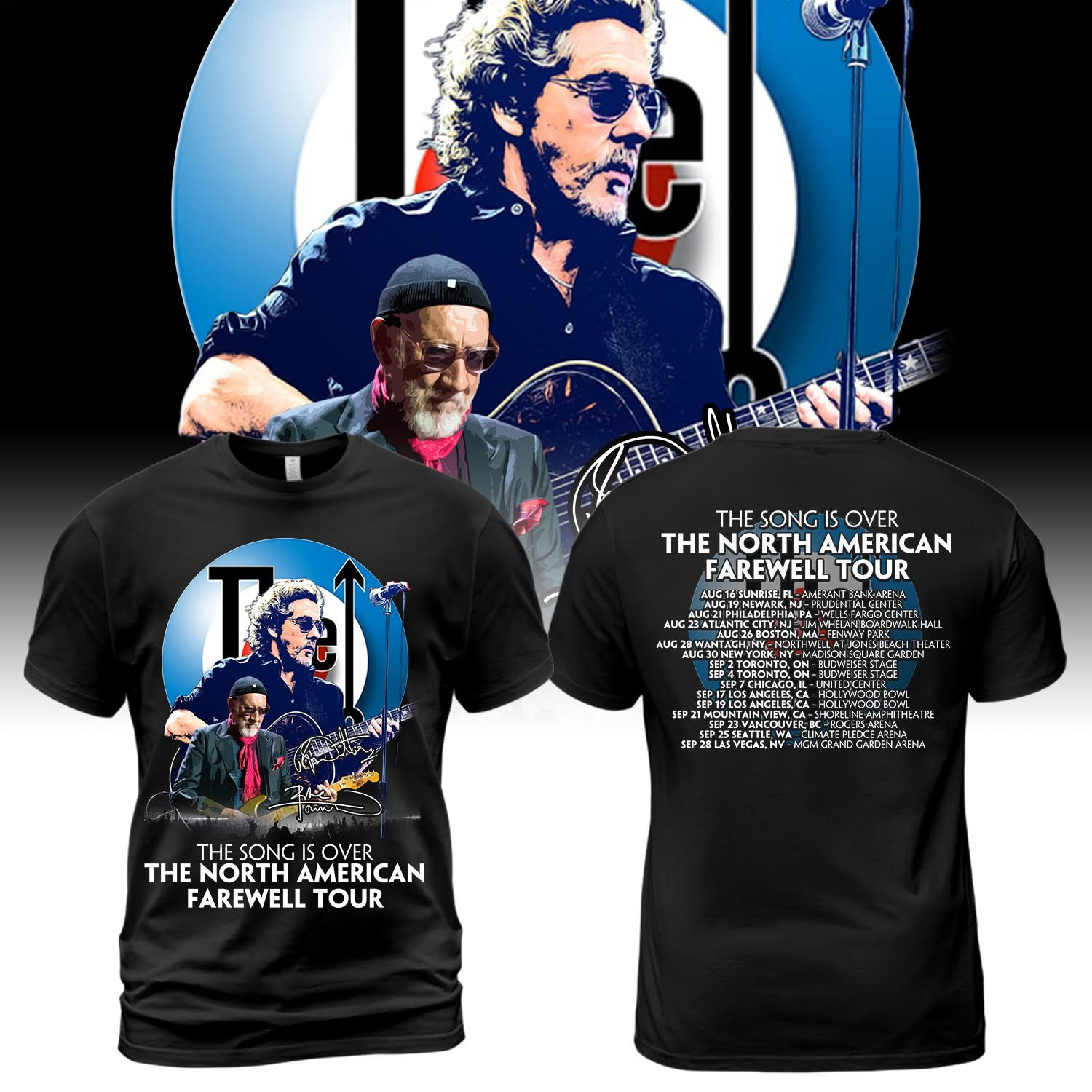 The Who The Song Is Over North America Farewell Tour T-Shirt Concert Tour Merch Fan Gifts-1