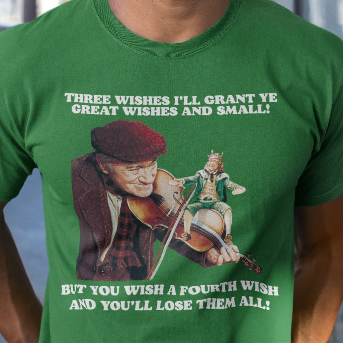 Three Wishes But You Wish The Fourth Shirt Darby O'Gill And The Little People Irish Gifts-1