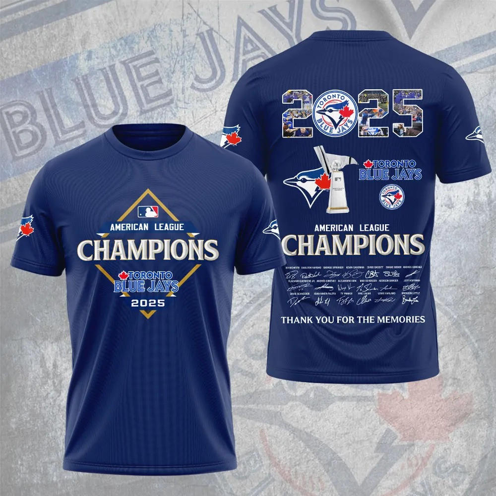 Toronto Blue Jays 2025 American League Champions Shirt Jays Merch Baseball Enthusiast Gifts-1