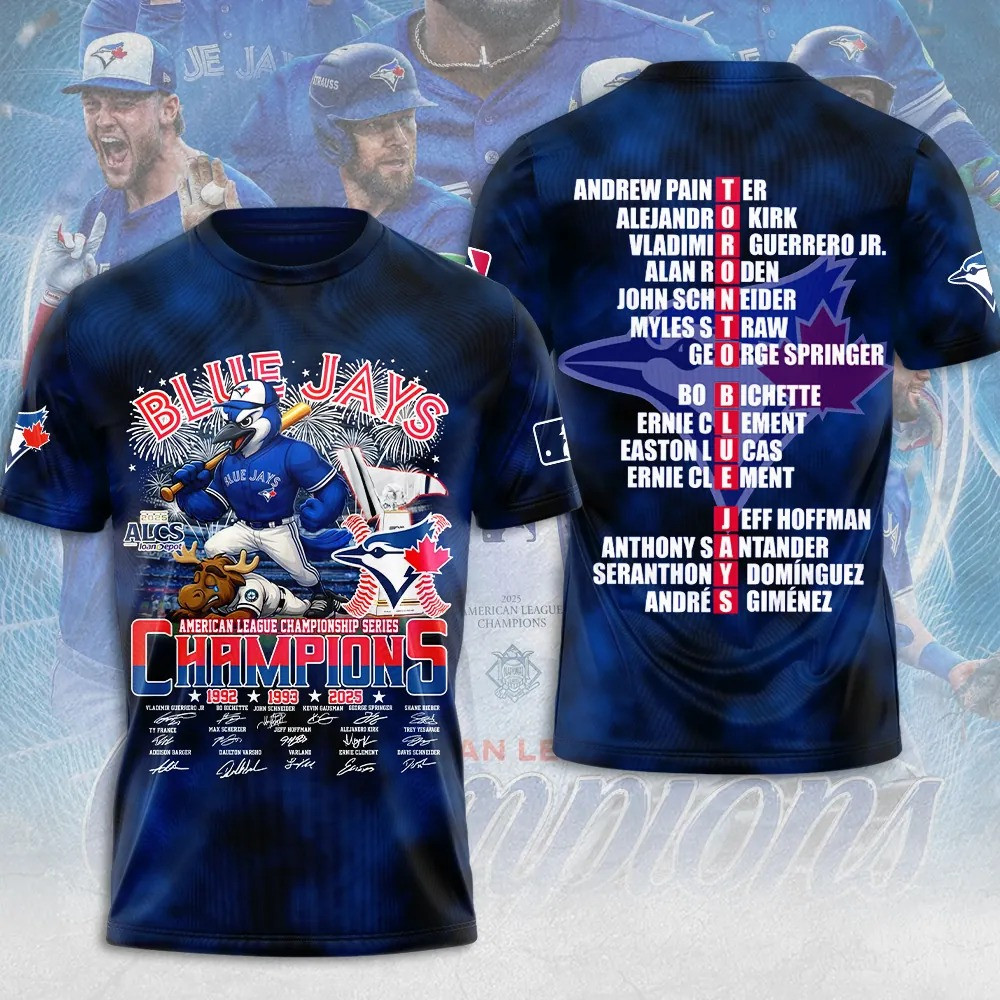 Toronto Blue Jays 2025 American League Champions Shirt Jays Merch Christmas Gifts For Dad-1