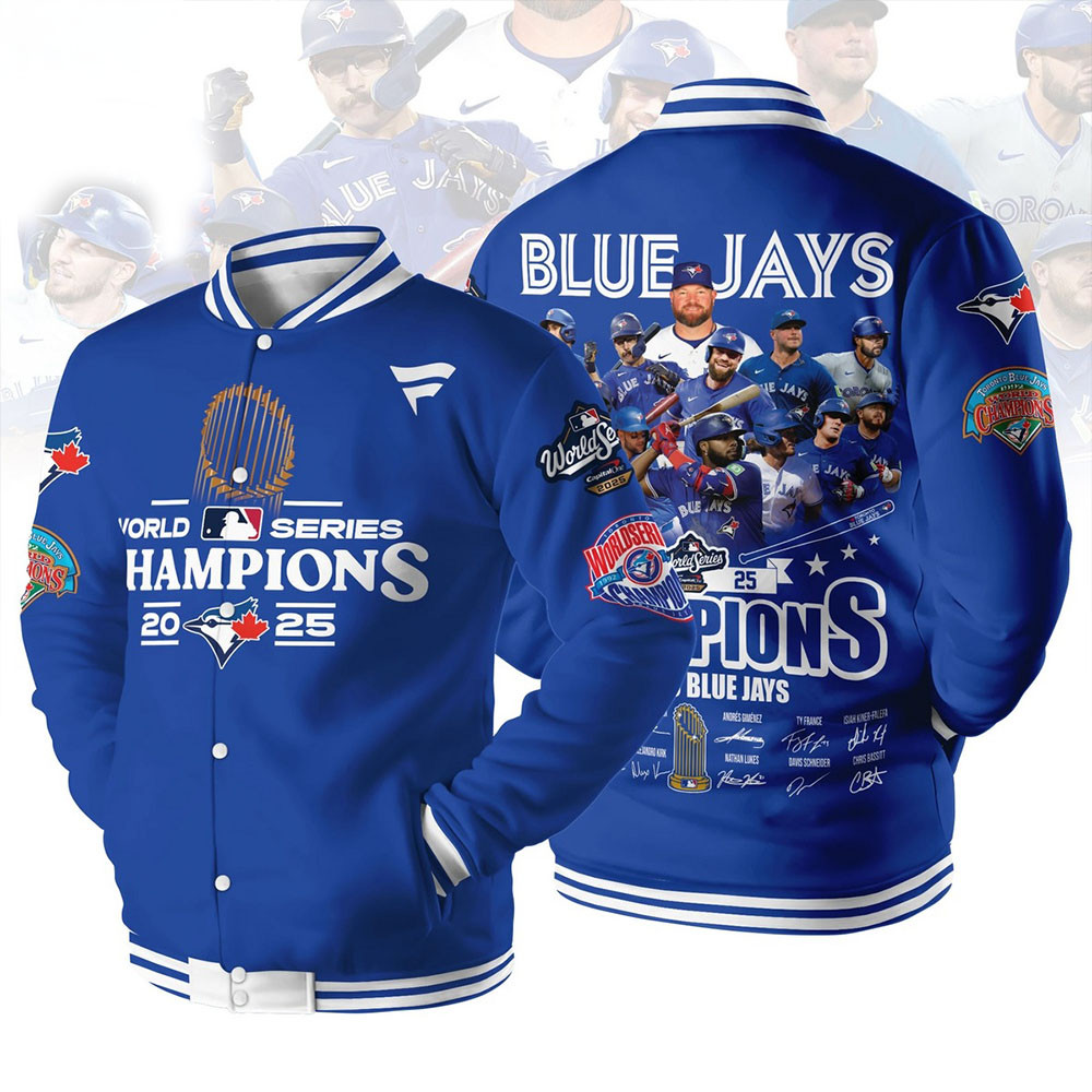Toronto Blue Jays Baseball Jacket World Series Champions 2025 Signature Clothing Baseball Gift-1
