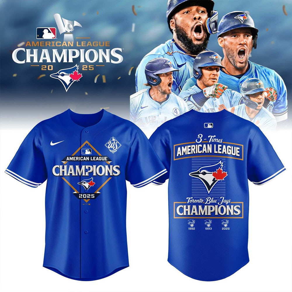 Toronto Blue Jays Baseball Jersey 2025 American League Champions Blue Jays Jersey Baseball Gift-1 Toronto Blue Jays Baseball Jersey 2025 American League Champions Blue Jays Jersey Baseball Gift-1
